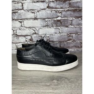 Frank Daniel Black Leather Wingtip Casual Lace Up Shoes Men’s Sz 43EU/10M US